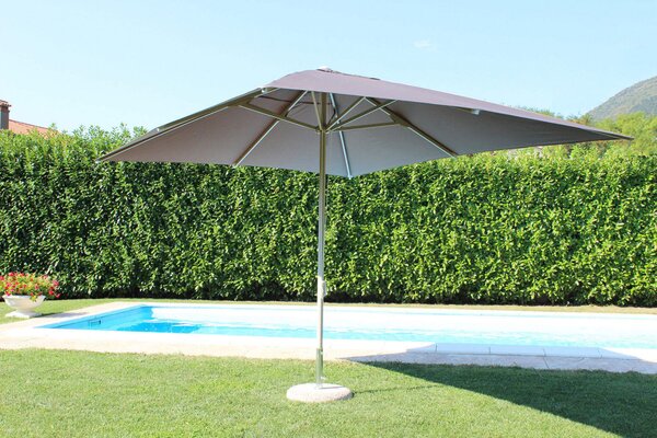 Ombrellone da Giardino 3x3 m Palo Ø48 mm Brian in Alluminio Tortora
