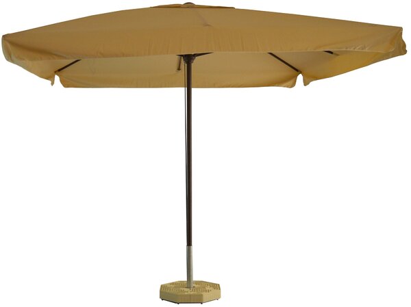 Ombrellone da Giardino Ø3 m Palo Ø48 mm in Alluminio Marrone Satinato Telo in Poliestere Ecrù