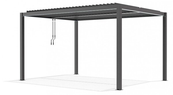 Pergola Bioclimatica 3x4 m in Alluminio Grigio scuro