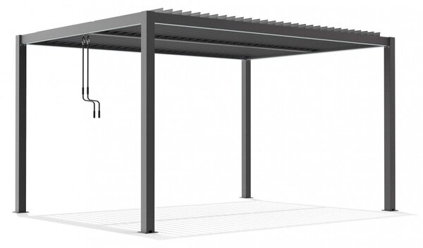 Pergola Bioclimatica 3x4 m in Alluminio Grigio scuro