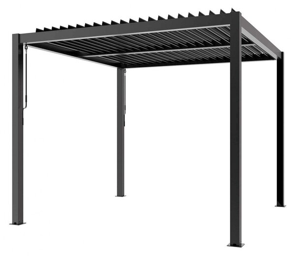 Pergola Bioclimatica 4x4 m in Alluminio Grigio scuro
