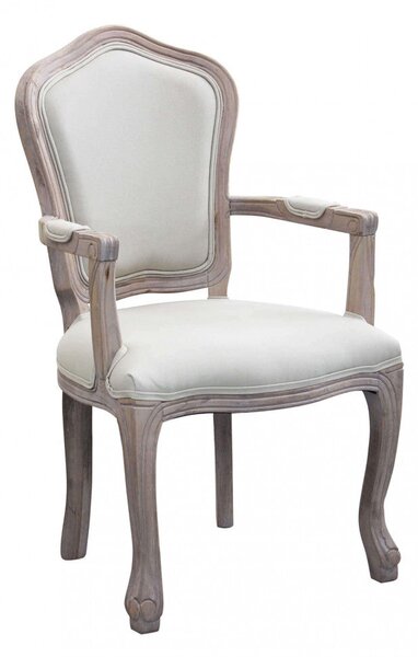 Poltrona Charlene in Tessuto 55x51x100 h cm in Tessuto Bianco