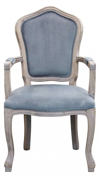 Poltrona Charlene in Velluto Grigio 55x51x100 h cm in Velluto Grigio