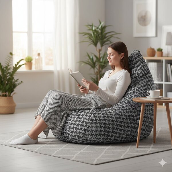 Poltrona Pouff in poliestere 80x120cm Poule Grande Avalli