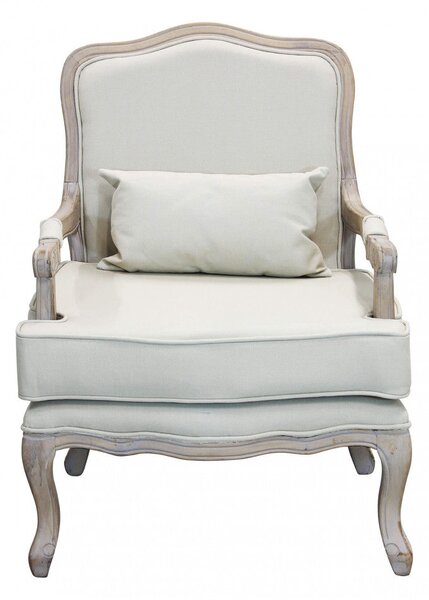 Poltrona Christy in Tessuto 64x72x92 h cm in Legno Beige