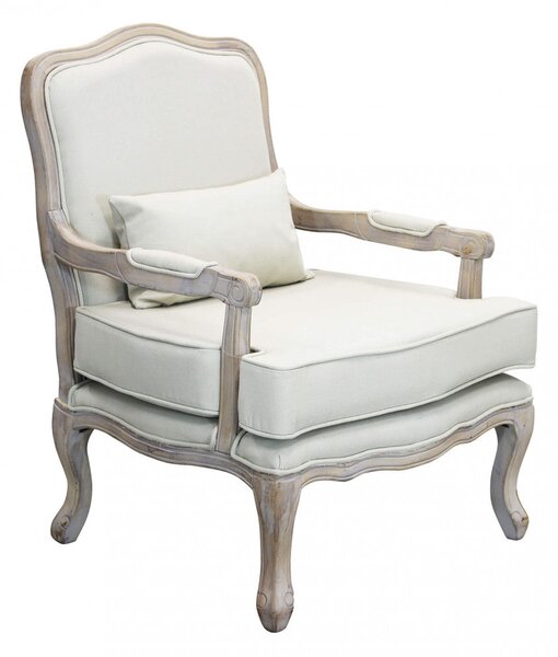 Poltrona Christy in Tessuto 64x72x92 h cm in Legno Beige