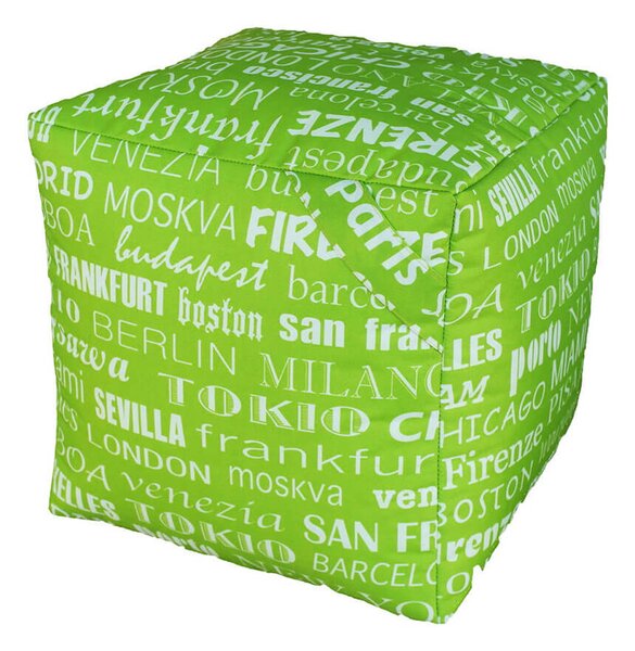Pouf Puff Puf Cubo 40x40x40cm Big City Verde Avalli