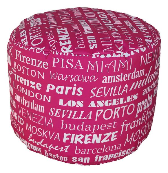 Pouf Puff Puf Tondo 50x40cm Big City Fucsia Avalli