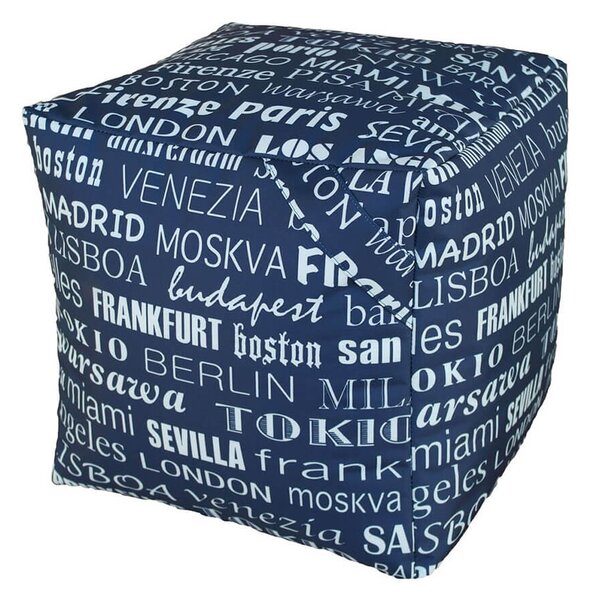 Pouf Puff Puf Cubo 40x40x40cm Big City Blu Avalli