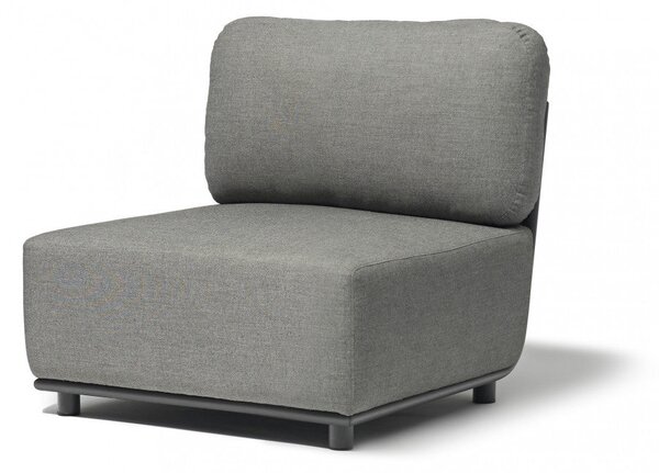 Poltrona Centrale Galapagos 71x85x83 h cm in Alluminio Antracite