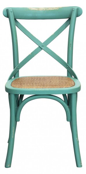 Sedia Cross 46x42x87 cm in Legno Verde