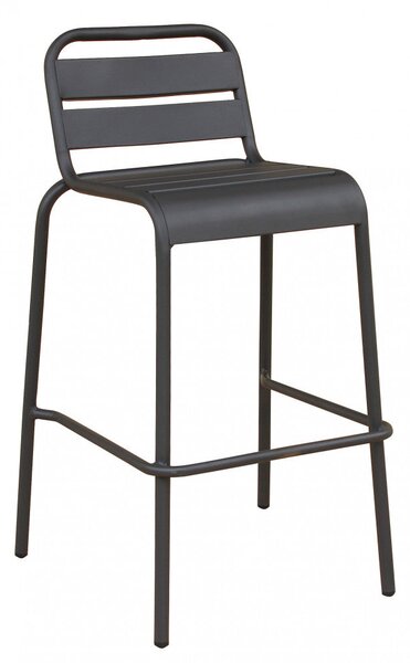 Sgabello Alto Vega 50x51x95 h cm in Acciaio Grigio