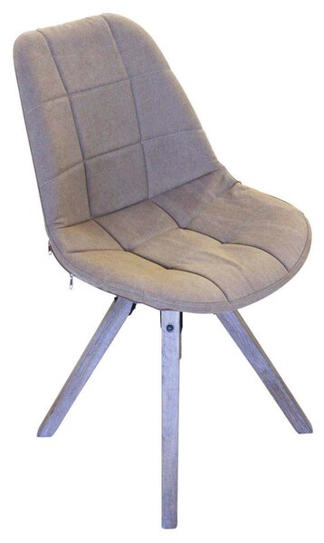 Sedia Natan 48x44x47/84 h cm in Legno e PVC Tortora