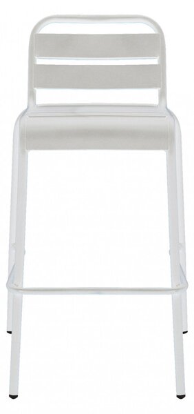 Sgabello Alto Vega 50x51x95 h cm in Acciaio Bianco
