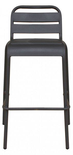 Sgabello Alto Vega 50x51x95 h cm in Acciaio Grigio