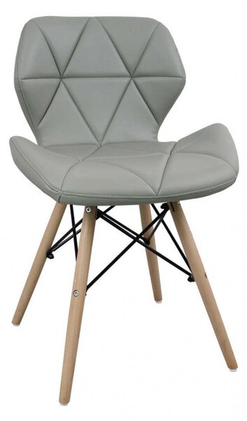 Sedia Annapolis Grigia 41x49x71 h cm in Similpelle Grigio