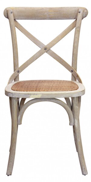 Sedia Cross 46x42x87 cm in Legno Marrone