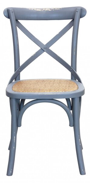 Sedia Cross 46x42x87 cm in Legno Grigio