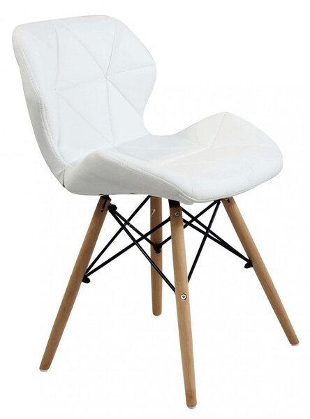 Sedia Annapolis Bianca 41x49x71 h cm in Similpelle Bianco