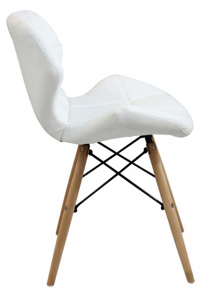 Sedia Annapolis Bianca 41x49x71 h cm in Similpelle Bianco