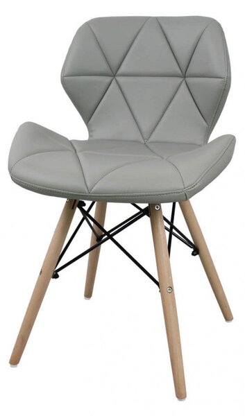Sedia Annapolis Grigia 41x49x71 h cm in Similpelle Grigio