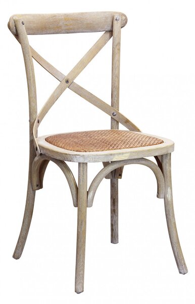 Sedia Cross 46x42x87 cm in Legno Marrone