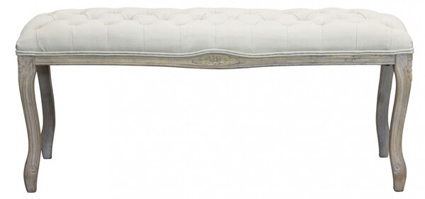 Panca Misty in Tessuto 110x36x47 h cm in Legno Beige