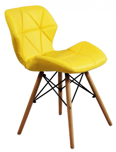 Sedia Annapolis Gialla 41x49x71 h cm in Similpelle Giallo