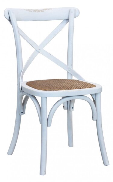 Sedia Cross 46x42x87 cm in Legno Bianco