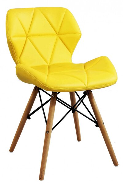 Sedia Annapolis Gialla 41x49x71 h cm in Similpelle Giallo