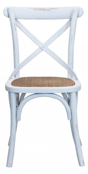 Sedia Cross 46x42x87 cm in Legno Bianco