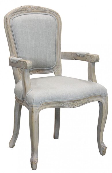 Sedia Romy in Tessuto Grigio 57x57x90 h cm in Legno Grigio