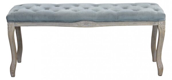Panca Misty in Velluto Grigio 110x36x47 h cm in Legno Grigio