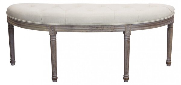 Panca Margi in Tessuto 125x45x48 h cm in Legno Beige