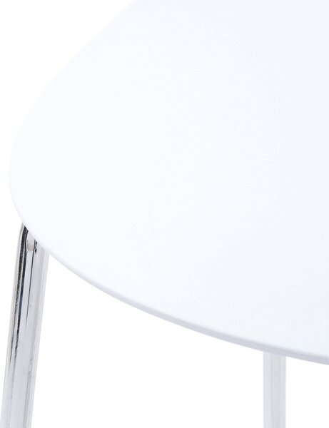 Sgabello da Bar 39x45x78 cm in Polipropilene Oxford Bianco