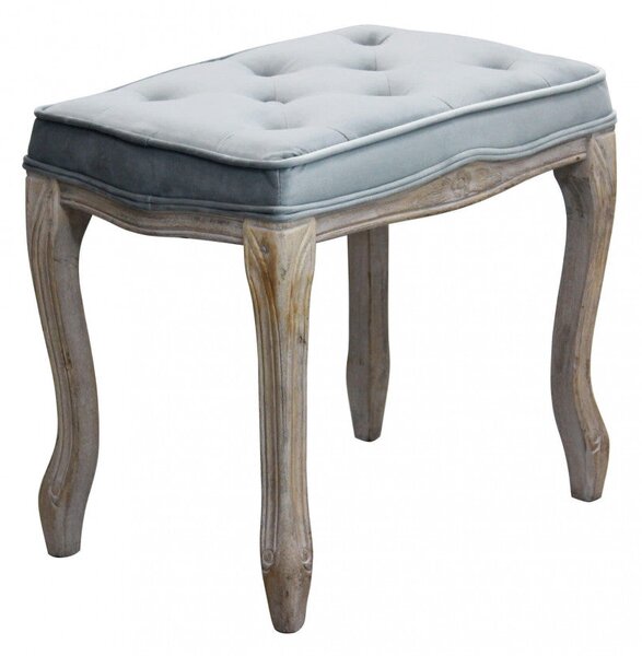 Sgabello Marly 50x36x47 h cm in Velluto Grigio