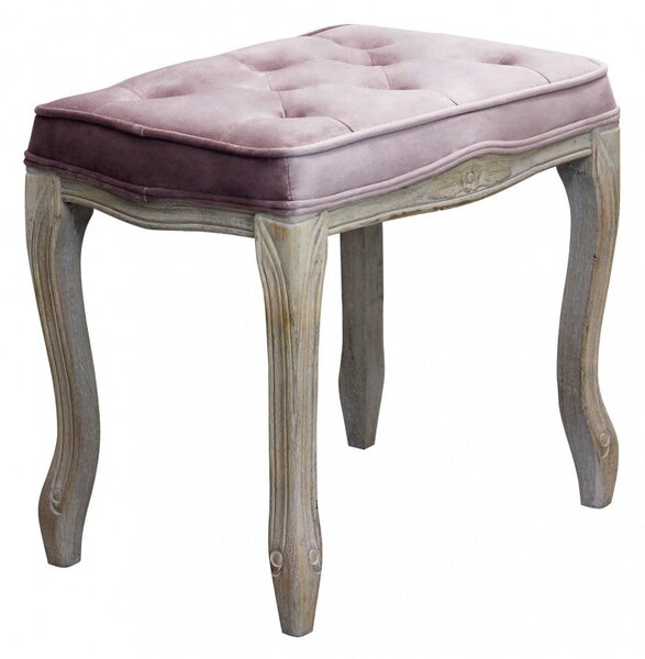 Sgabello Marly 50x36x47 h cm in Velluto Rosa