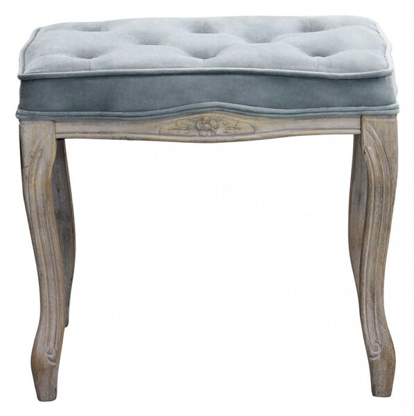 Sgabello Marly 50x36x47 h cm in Velluto Grigio