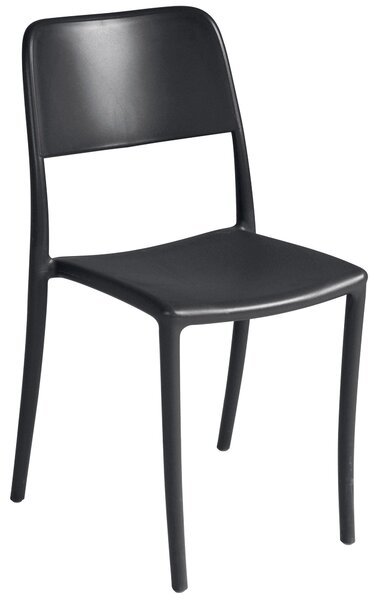 Sedia Impilabile da Giardino 44x53x83 cm in Polipropilene Antracite