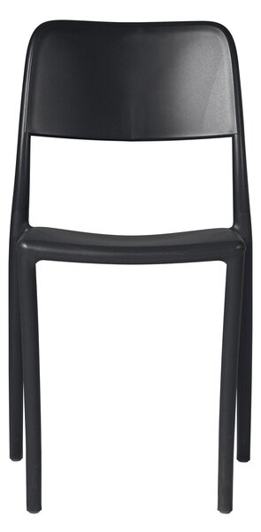 Sedia Impilabile da Giardino 44x53x83 cm in Polipropilene Antracite
