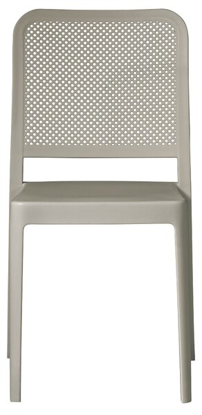 Sedia Impilabile da Giardino 46x53x86 cm in Polipropilene Tortora