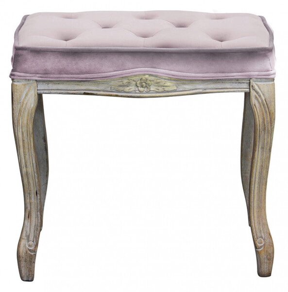 Sgabello Marly 50x36x47 h cm in Velluto Rosa