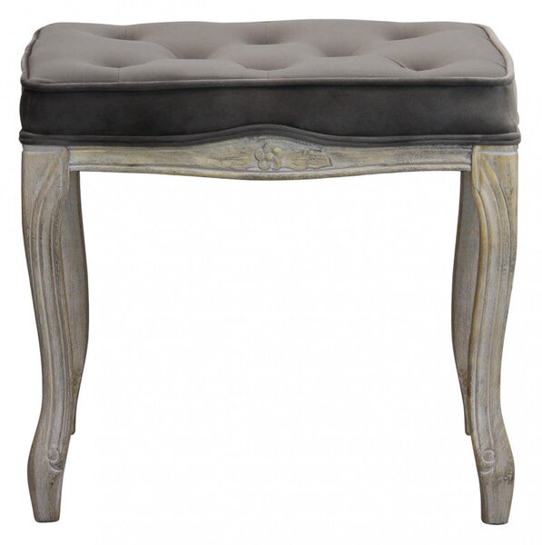 Sgabello Marly 50x36x47 h cm in Velluto Tortora