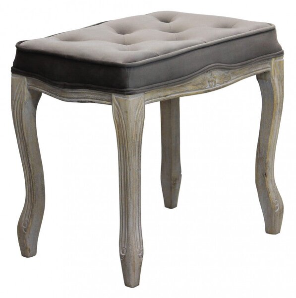 Sgabello Marly 50x36x47 h cm in Velluto Tortora