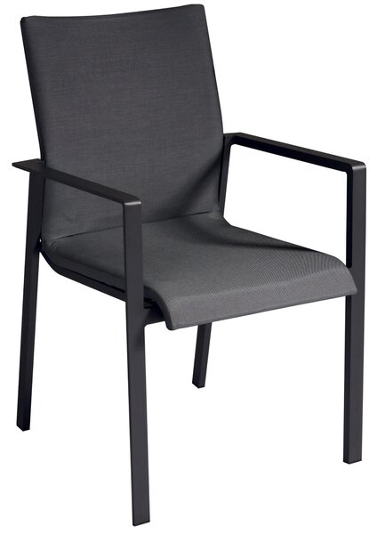Sedia Impilabile da Giardino 58x63x91 cm in Alluminio Santa Fè Grigio