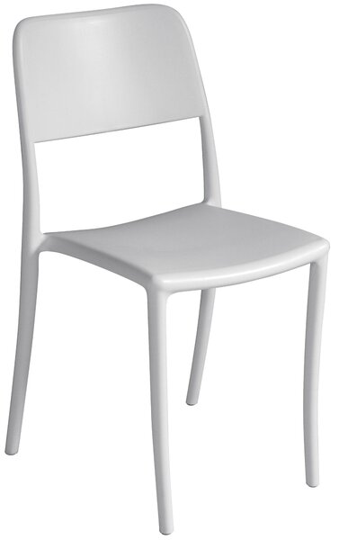 Sedia Impilabile da Giardino 44x53x83 cm in Polipropilene Bianca