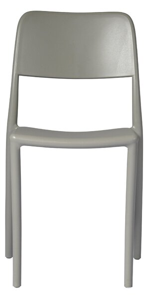 Sedia Impilabile da Giardino 44x53x83 cm in Polipropilene Tortora