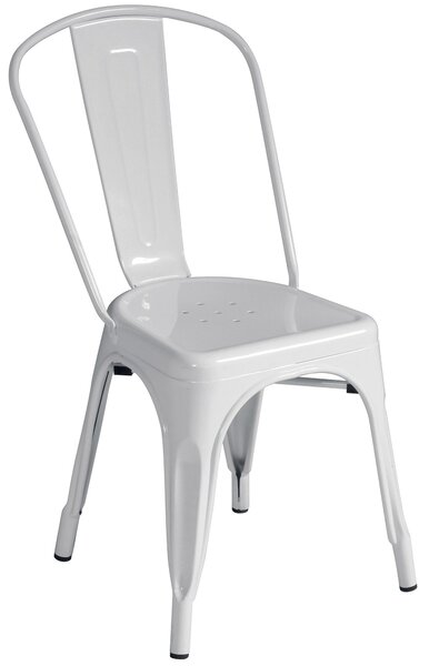 Sedia da Giardino 43x53x86 cm in Lamiera Avorio