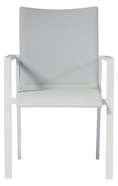 Sedia Impilabile da Giardino 58x63x91 cm in Alluminio Santa Fè Grigio Chiaro
