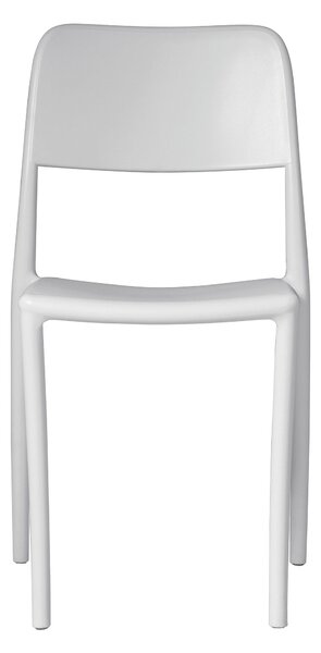 Sedia Impilabile da Giardino 44x53x83 cm in Polipropilene Bianca
